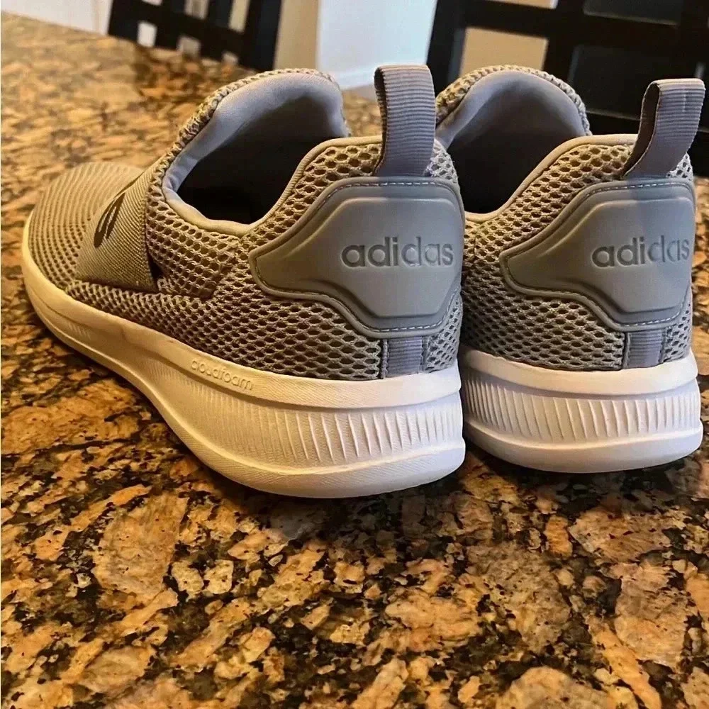 Athletic Adidas Grey Slip Ons - Picture 5 of 7